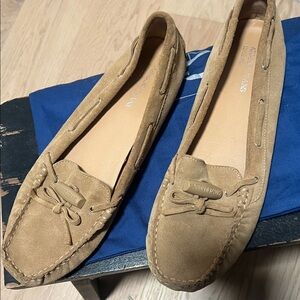 Armani Jeans Tan Suede Moccasins for Women